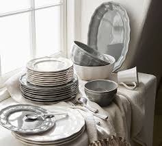 Stacked fine tableware at Angamia's